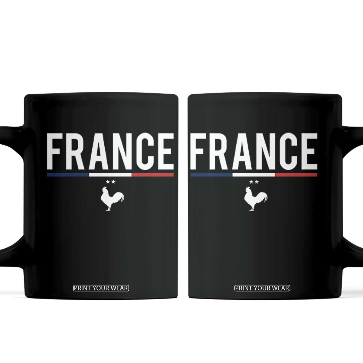 France Gallic Rooster Sports Throwback Design Vintage French Flag Coffee Mug TS11 Black Print Your Wear