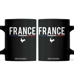 France Gallic Rooster Sports Throwback Design Vintage French Flag Coffee Mug TS11 Black Print Your Wear