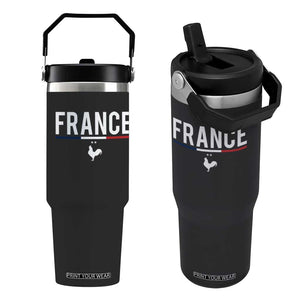 France Gallic Rooster Sports Throwback Design Vintage French Flag Flip Straw Tumbler TS11 One Size: 30 oz Black Print Your Wear