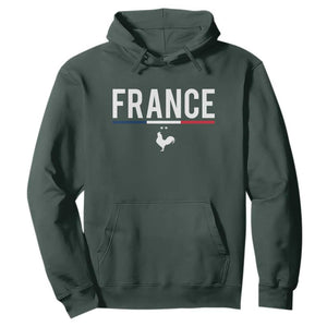 France Gallic Rooster Sports Throwback Design Vintage French Flag Hoodie