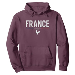 France Gallic Rooster Sports Throwback Design Vintage French Flag Hoodie