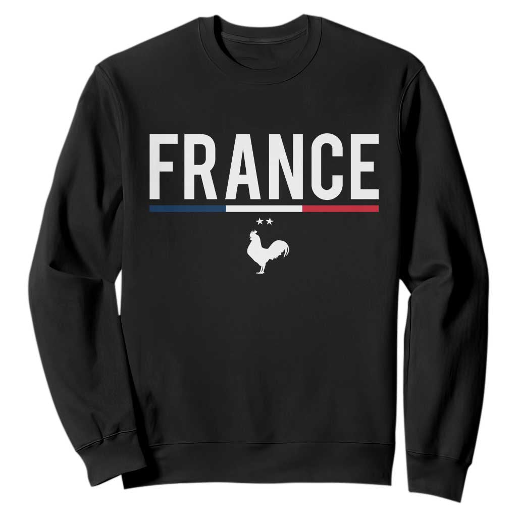 France Gallic Rooster Sports Throwback Design Vintage French Flag Sweatshirt
