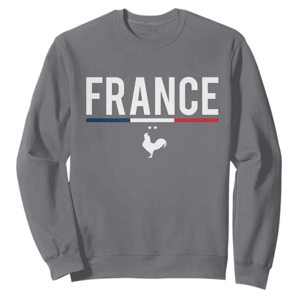 France Gallic Rooster Sports Throwback Design Vintage French Flag Sweatshirt