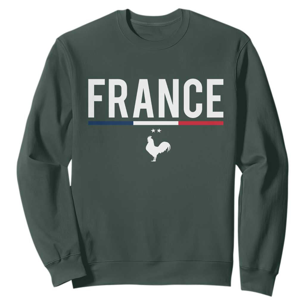 France Gallic Rooster Sports Throwback Design Vintage French Flag Sweatshirt