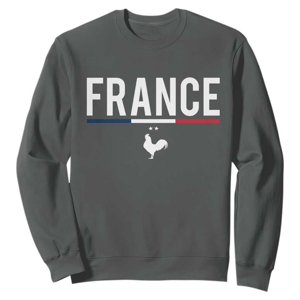France Gallic Rooster Sports Throwback Design Vintage French Flag Sweatshirt
