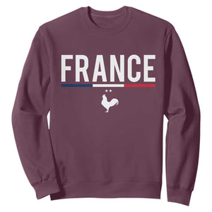 France Gallic Rooster Sports Throwback Design Vintage French Flag Sweatshirt