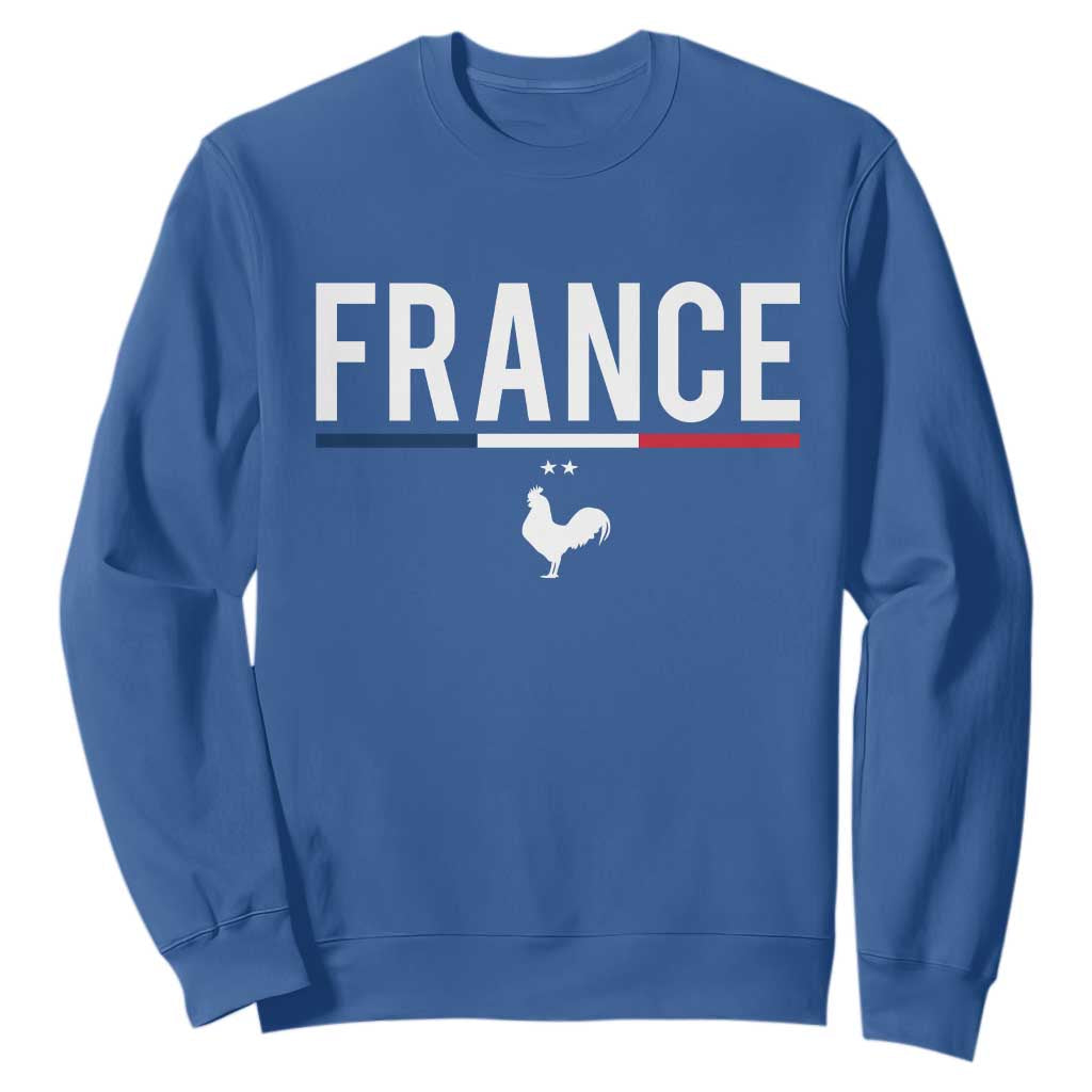 France Gallic Rooster Sports Throwback Design Vintage French Flag Sweatshirt