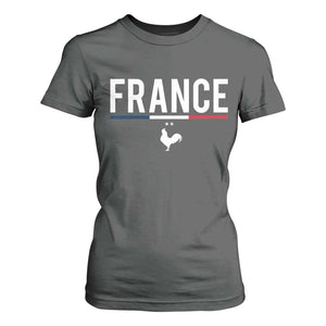 France Gallic Rooster Sports Throwback Design Vintage French Flag T Shirt For Women