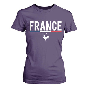 France Gallic Rooster Sports Throwback Design Vintage French Flag T Shirt For Women