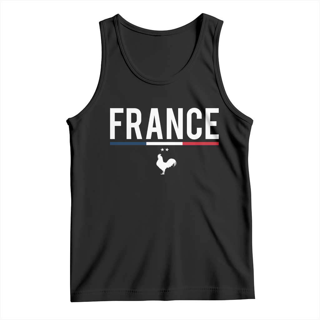 France Gallic Rooster Sports Throwback Design Vintage French Flag Tank Top