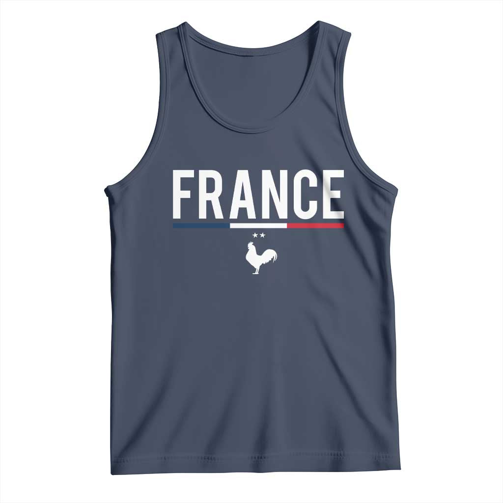 France Gallic Rooster Sports Throwback Design Vintage French Flag Tank Top