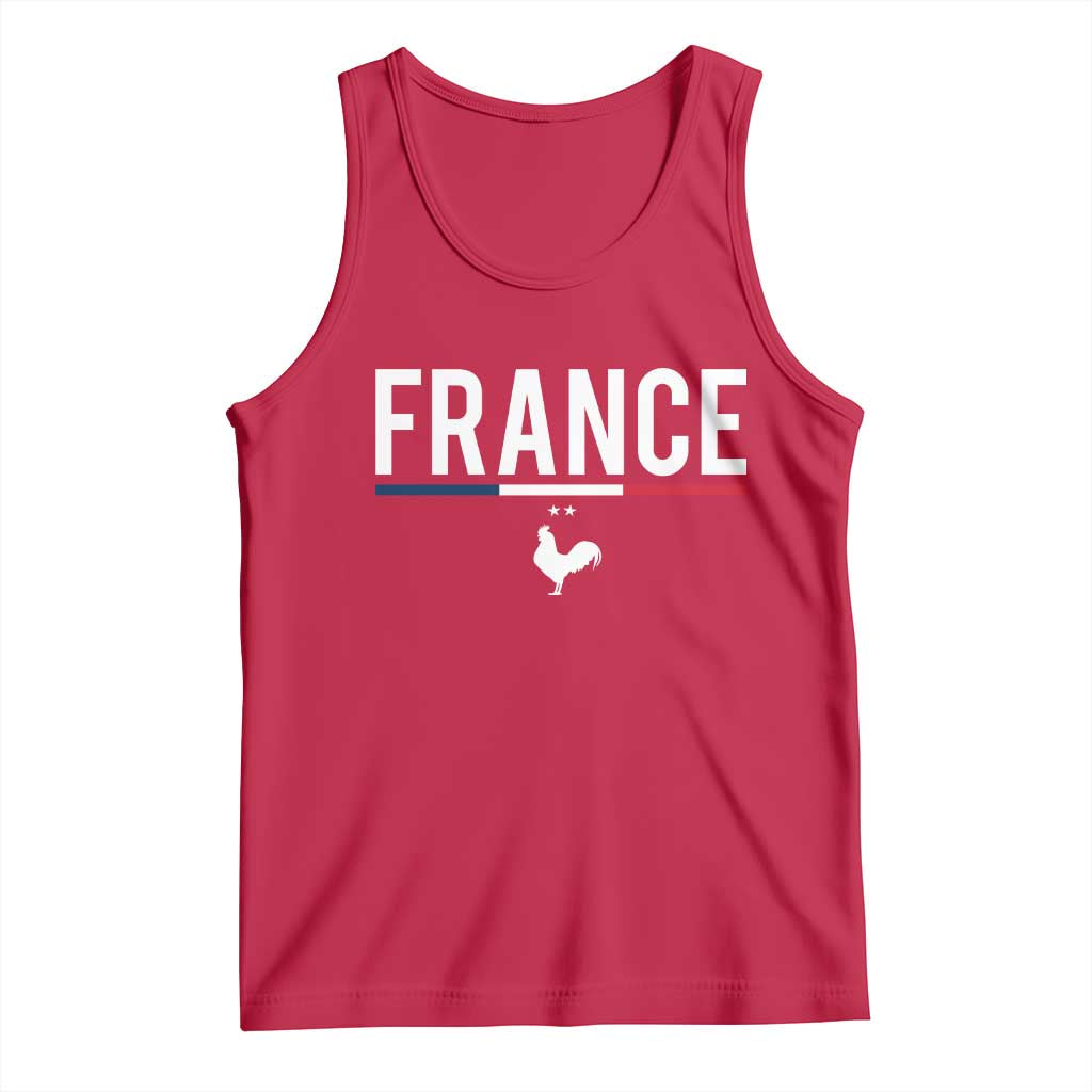 France Gallic Rooster Sports Throwback Design Vintage French Flag Tank Top