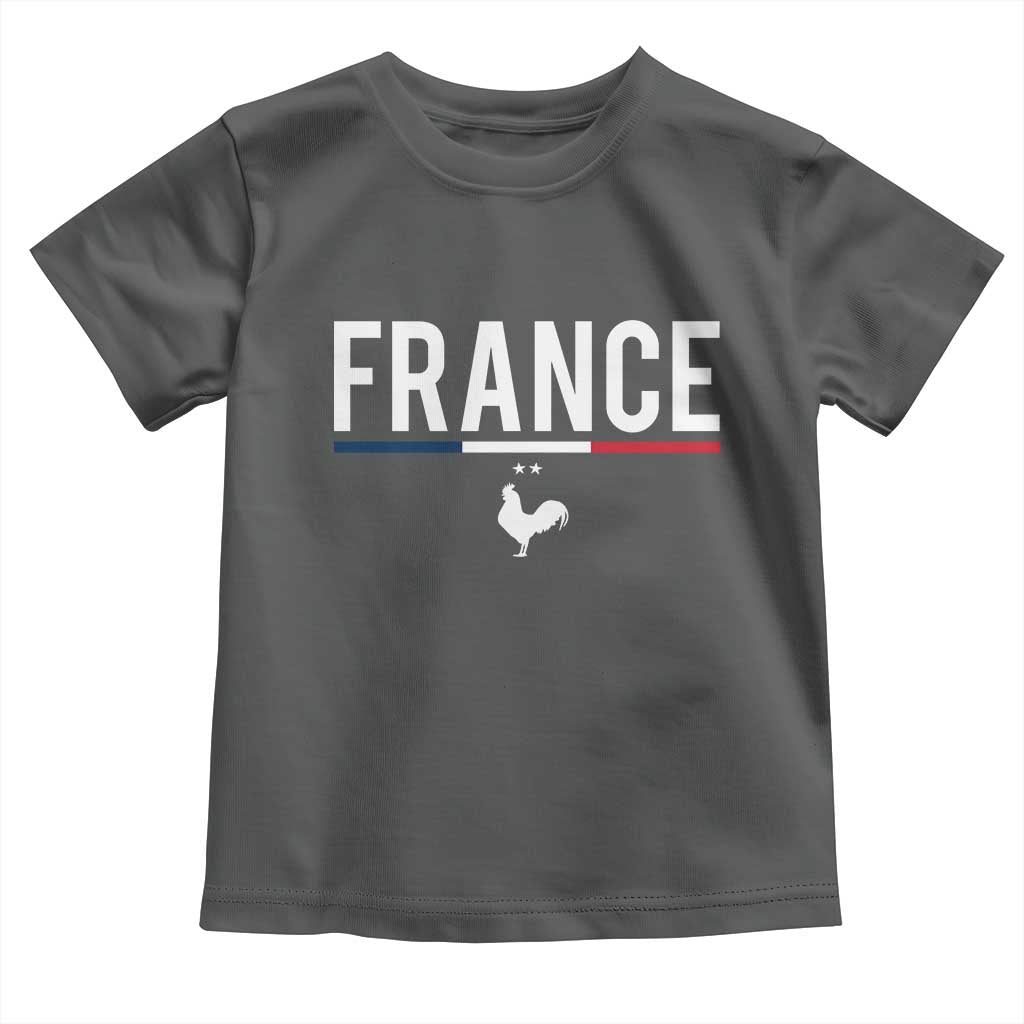 France Gallic Rooster Sports Throwback Design Vintage French Flag Toddler T Shirt