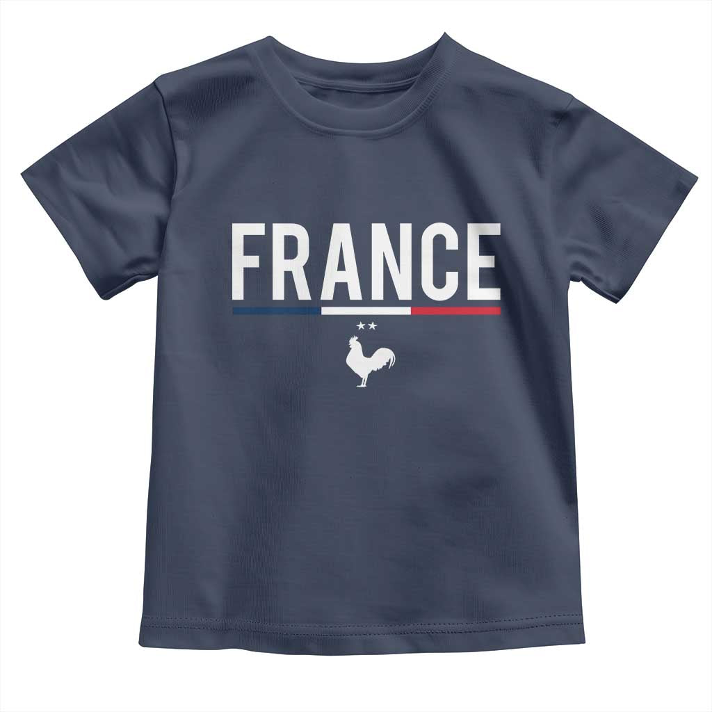 France Gallic Rooster Sports Throwback Design Vintage French Flag Toddler T Shirt