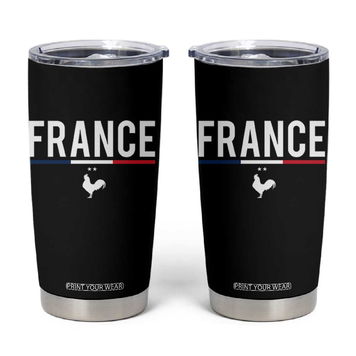 France Gallic Rooster Sports Throwback Design Vintage French Flag Tumbler Cup TS11 Black Print Your Wear