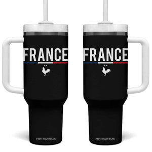 France Gallic Rooster Sports Throwback Design Vintage French Flag Tumbler With Handle TS11 One Size: 40 oz Black Print Your Wear