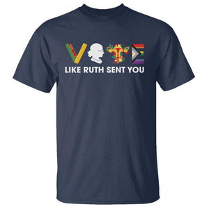 Vote Like Ruth Sent You T Shirt RBG Feminist Women's Rights TS11 Navy Print Your Wear