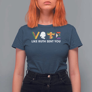 Vote Like Ruth Sent You T Shirt For Women RBG Feminist Women's Rights TS11 Navy Print Your Wear