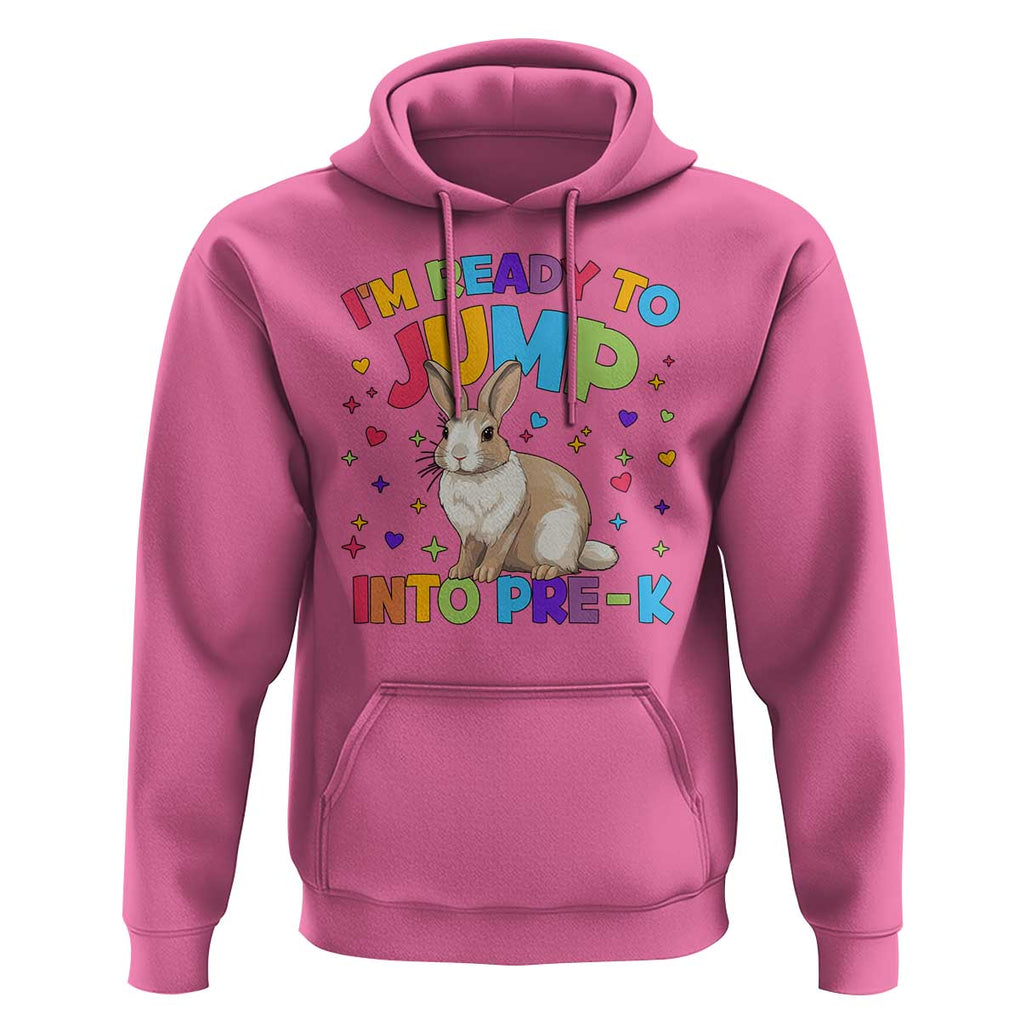 I'm Ready To Jump Into Pre-K Hoodie Back To School Rabbit Heart TS11 Azalea Print Your Wear