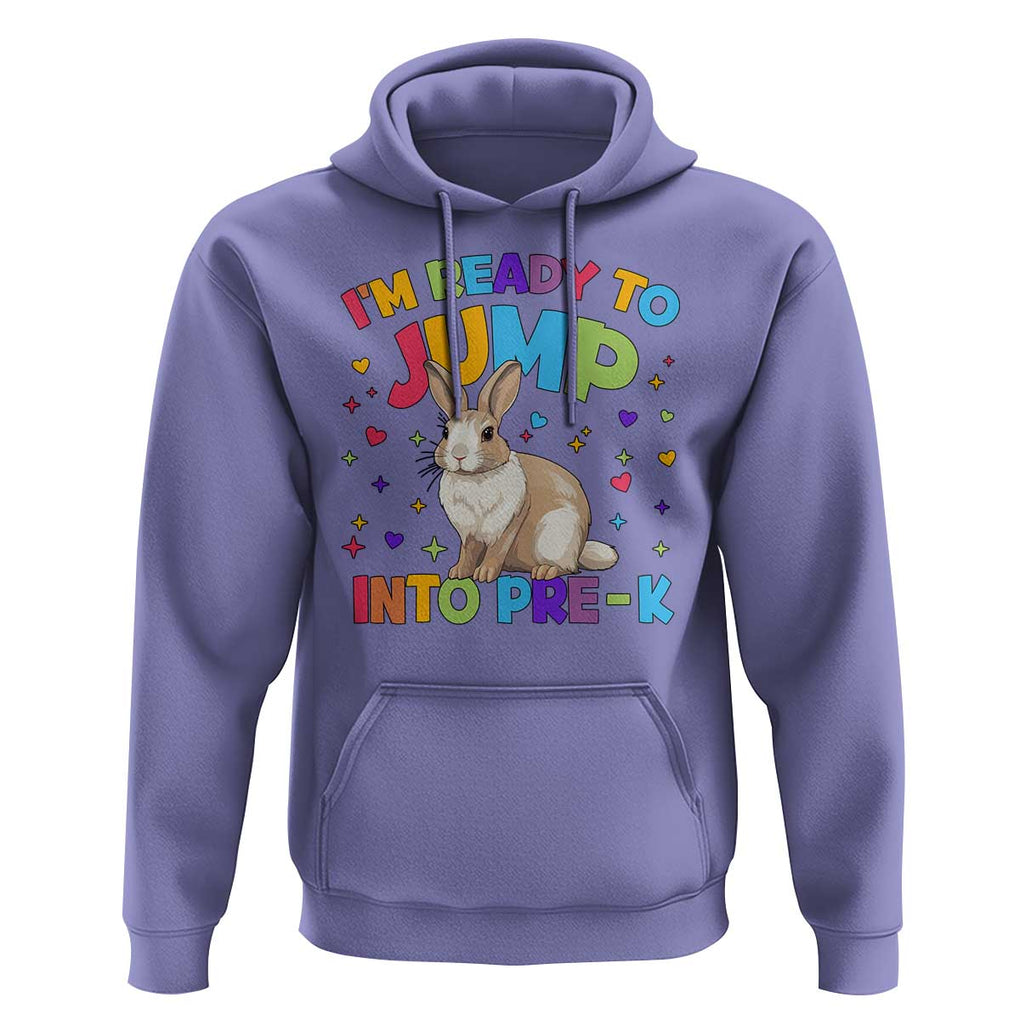 I'm Ready To Jump Into Pre-K Hoodie Back To School Rabbit Heart TS11 Violet Print Your Wear