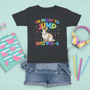 I'm Ready To Jump Into Pre-K T Shirt For Kid Back To School Rabbit Heart TS11 Black Print Your Wear