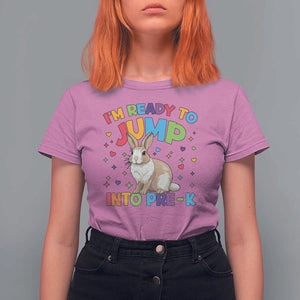 I'm Ready To Jump Into Pre-K T Shirt For Women Back To School Rabbit Heart TS11 Azalea Print Your Wear