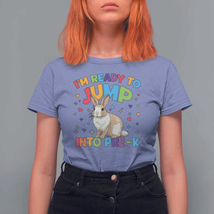 I'm Ready To Jump Into Pre-K T Shirt For Women Back To School Rabbit Heart TS11 Violet Print Your Wear