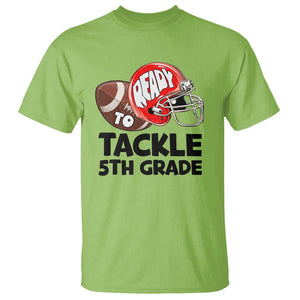 Ready To Tackle 5th Grade T Shirt Back To School Football Helmet TS11 Lime Print Your Wear