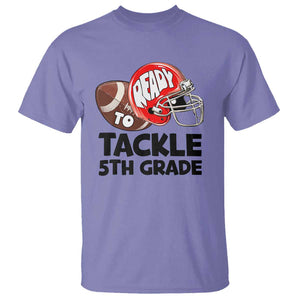 Ready To Tackle 5th Grade T Shirt Back To School Football Helmet TS11 Violet Print Your Wear