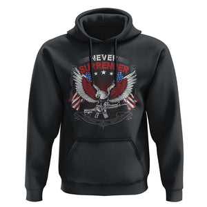 Trump 2024 Hoodie Never Surrender Presidential Election Eagle US Flag TS11 Black Print Your Wear