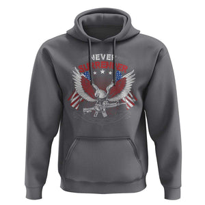 Trump 2024 Hoodie Never Surrender Presidential Election Eagle US Flag TS11 Charcoal Print Your Wear