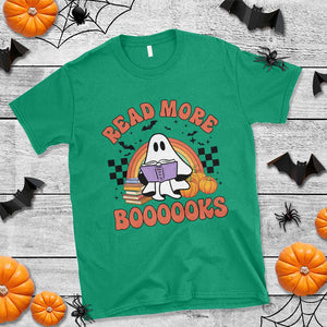 Halloween Teacher T Shirt Read More Books Cute Ghost Reading Pumpkin TS11 Irish Green Print Your Wear