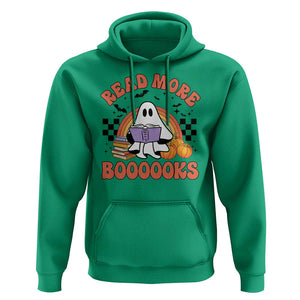 Halloween Teacher Hoodie Read More Books Cute Ghost Reading Pumpkin TS11 Irish Green Print Your Wear
