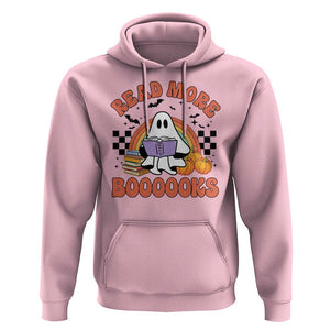 Halloween Teacher Hoodie Read More Books Cute Ghost Reading Pumpkin TS11 Light Pink Print Your Wear