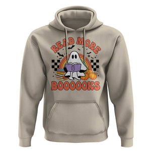 Halloween Teacher Hoodie Read More Books Cute Ghost Reading Pumpkin TS11 Sand Print Your Wear
