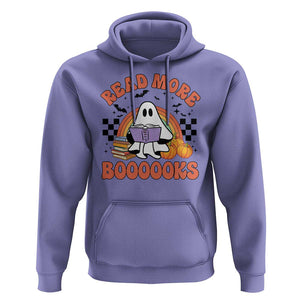Halloween Teacher Hoodie Read More Books Cute Ghost Reading Pumpkin TS11 Violet Print Your Wear