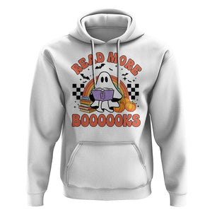 Halloween Teacher Hoodie Read More Books Cute Ghost Reading Pumpkin TS11 White Print Your Wear