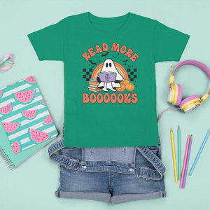 Halloween Teacher T Shirt For Kid Read More Books Cute Ghost Reading Pumpkin TS11 Irish Green Print Your Wear