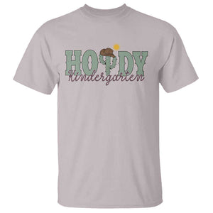 Howdy Kindergarten Teacher T Shirt Rodeo Country Western Cactus Cowboy TS11 Ice Gray Print Your Wear