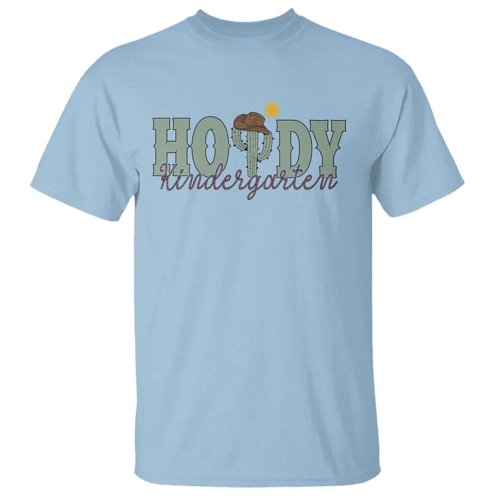 Howdy Kindergarten Teacher T Shirt Rodeo Country Western Cactus Cowboy TS11 Light Blue Print Your Wear