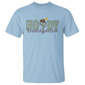 Howdy Kindergarten Teacher T Shirt Rodeo Country Western Cactus Cowboy TS11 Light Blue Print Your Wear
