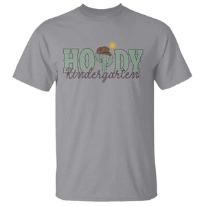 Howdy Kindergarten Teacher T Shirt Rodeo Country Western Cactus Cowboy TS11 Sport Gray Print Your Wear