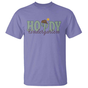 Howdy Kindergarten Teacher T Shirt Rodeo Country Western Cactus Cowboy TS11 Violet Print Your Wear