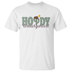 Howdy Kindergarten Teacher T Shirt Rodeo Country Western Cactus Cowboy TS11 White Print Your Wear