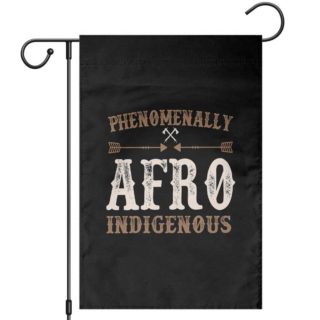 Proud Native American Phenomenally Afro Indigenous Garden Flag TS11 Black Print Your Wear