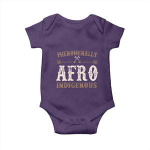 Proud Native American Phenomenally Afro Indigenous Baby Onesie TS11 Purple Print Your Wear