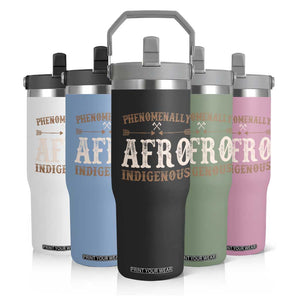 Proud Native American Phenomenally Afro Indigenous Flip Straw Tumbler TS11 Print Your Wear