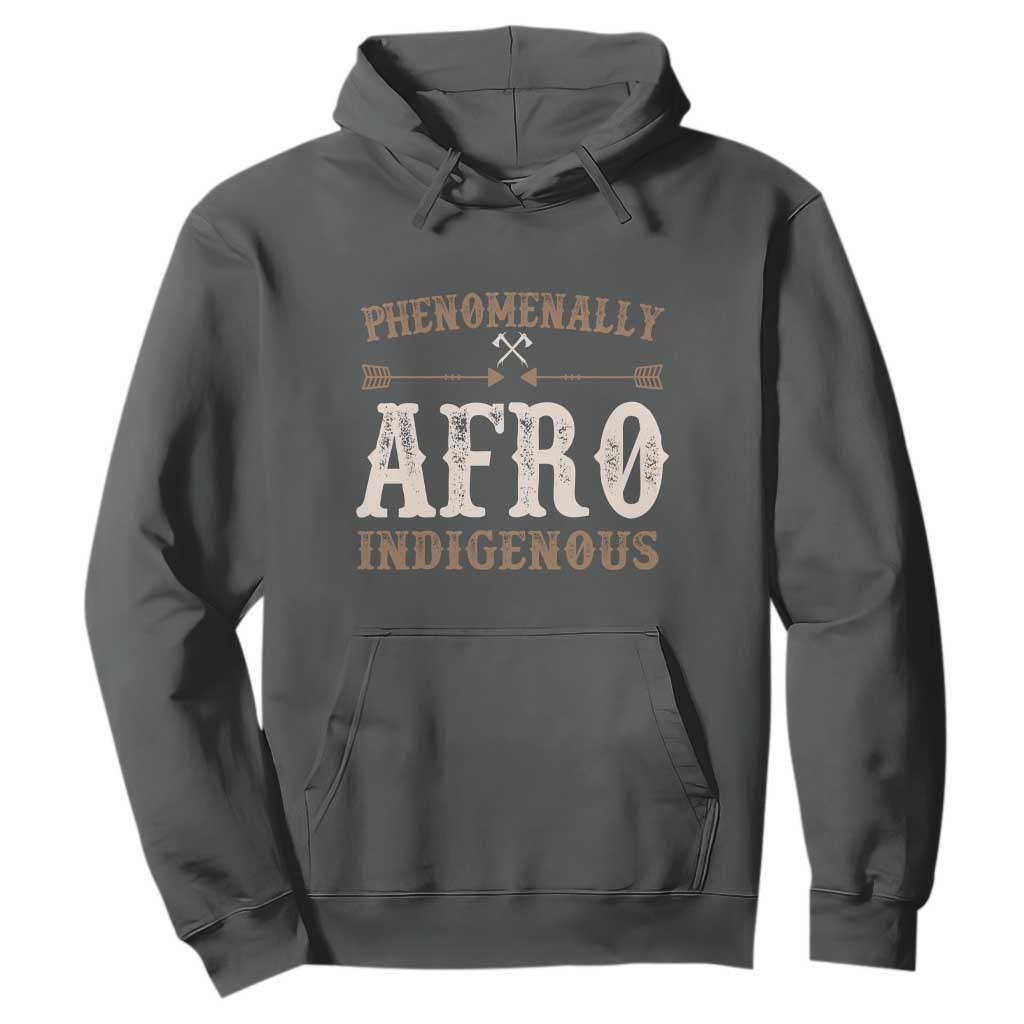 Proud Native American Phenomenally Afro Indigenous Hoodie TS11 Dark Heather Print Your Wear