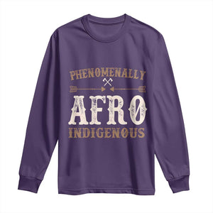 Proud Native American Phenomenally Afro Indigenous Long Sleeve Shirt TS11 Purple Print Your Wear