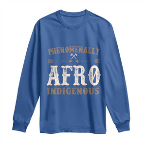 Proud Native American Phenomenally Afro Indigenous Long Sleeve Shirt TS11 Royal Blue Print Your Wear